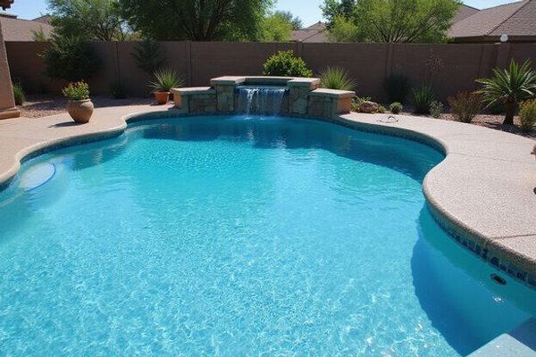 Completed pool resurfacing project
