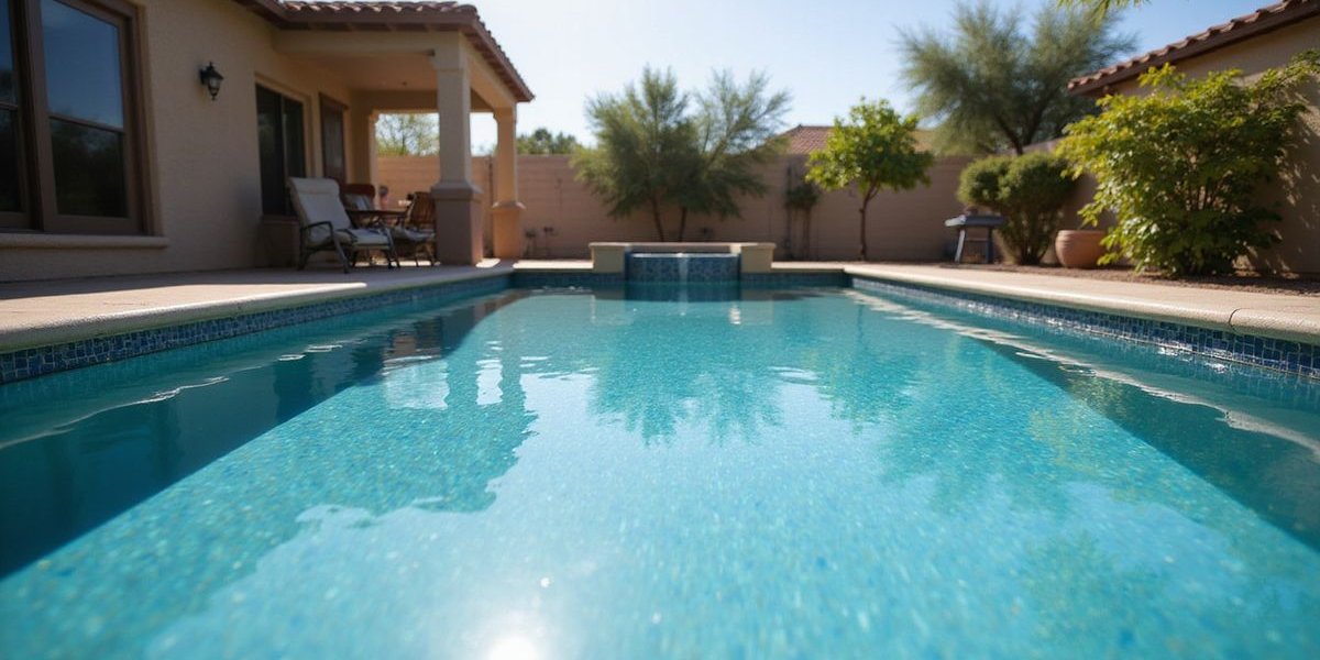 Pool surface in Arizona sunlight