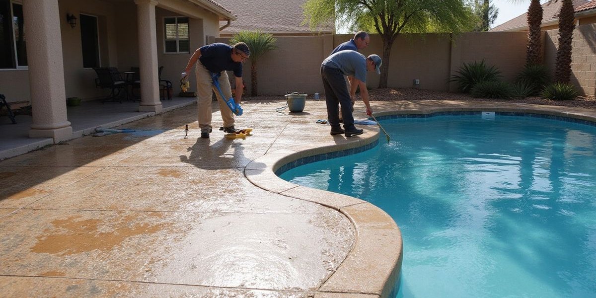 Stamped concrete installation process