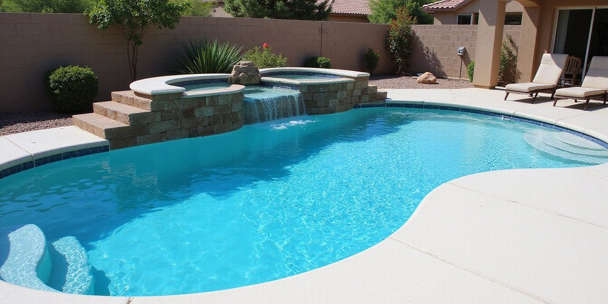 Pool with plaster finish