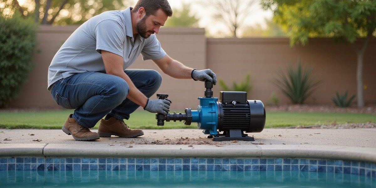 Variable speed pool pump installed