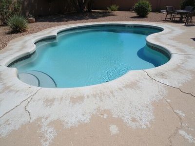 Before - Worn pool plaster